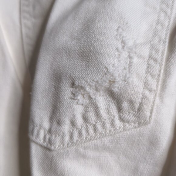 Zara Basic Z1975 Denim Womens Off White High Rise Mom Jean, Size 4 - Picture 5 of 9